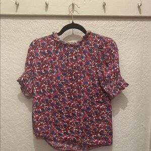 J. Crew Multicolor Floral Top